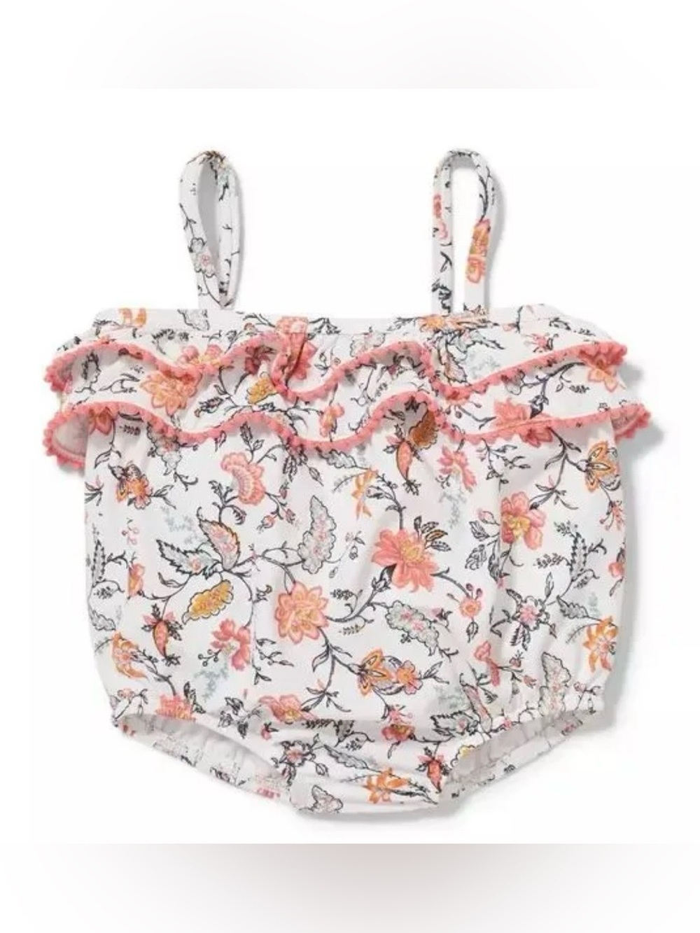 NWT Janie & Jack Floral Pom-Pom Swimsuit